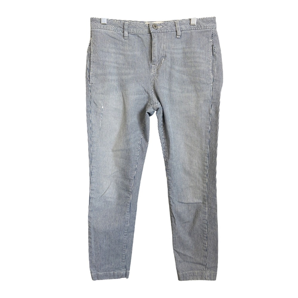 Nili Lotan Blue White Pinstripe Trousers
